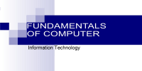 Certificate In Computer Fundamental – Theory
